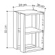 119-001165 Κομοδίνο Passion pakoworld oak 34x30x55εκ