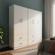 383-000186 Ντουλάπα πεντάφυλλη Athos pakoworld λευκή 170x42x180εκ