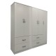 383-000186 Ντουλάπα πεντάφυλλη Athos pakoworld λευκή 170x42x180εκ
