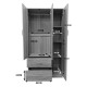 383-000186 Ντουλάπα πεντάφυλλη Athos pakoworld λευκή 170x42x180εκ