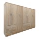 383-000205 Ντουλάπα οχτάφυλλη Athos pakoworld sonoma 241x42x181εκ