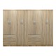 383-000205 Ντουλάπα οχτάφυλλη Athos pakoworld sonoma 241x42x181εκ