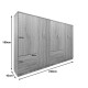 383-000205 Ντουλάπα οχτάφυλλη Athos pakoworld sonoma 241x42x181εκ