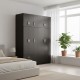 383-000256 Ντουλάπα πεντάφυλλη με πατάρι Athos I pakoworld wenge 170x42x240εκ