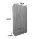 383-000256 Ντουλάπα πεντάφυλλη με πατάρι Athos I pakoworld wenge 170x42x240εκ
