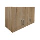 383-000265 Ντουλάπα πεντάφυλλη με πατάρι Athos pakoworld sonoma 170x42x240εκ