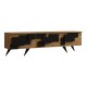 120-000669 Έπιπλο τηλεόρασης Trida pakoworld oak με μαύρο 160x35x45εκ