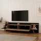 120-000672 Έπιπλο τηλεόρασης Astry pakoworld oak με ανθρακί 180x36,8x45εκ