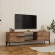 120-000673 Έπιπλο τηλεόρασης Eslem pakoworld oak με ανθρακί 160x34,6x48,1εκ
