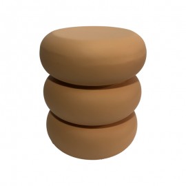 414-000030 Βοηθητικό τραπέζι Zoubi pakoworld MGO  terracotta Φ35x43εκ