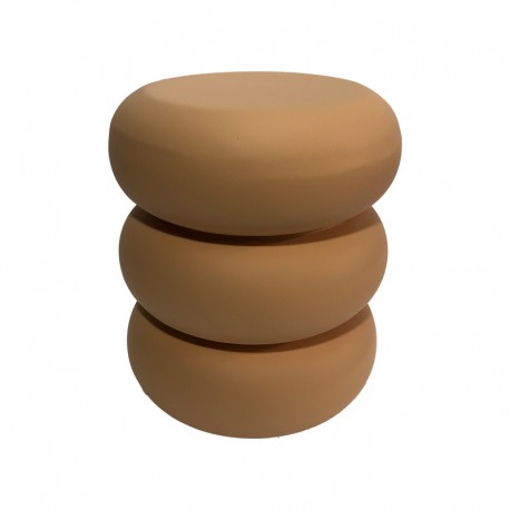 414-000030 Βοηθητικό τραπέζι Zoubi pakoworld MGO  terracotta Φ35x43εκ