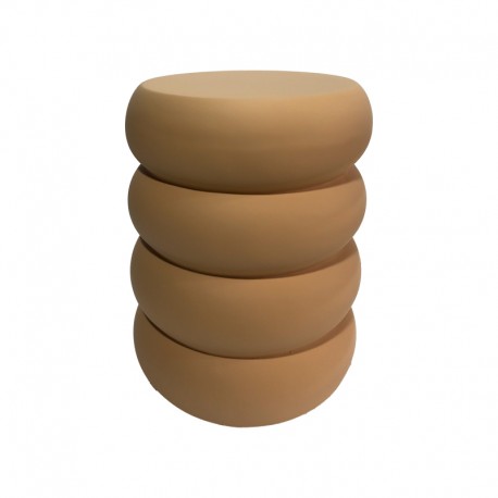 414-000028 Βοηθητικό τραπέζι Venezia pakoworld MGO  terracotta Φ35x46εκ