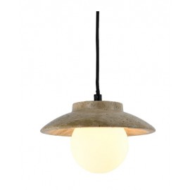 4093 InLight Κρεμαστό φωτιστικό γκρι από travertine marble 1XG9 D:20 x 12.5cm (4093)