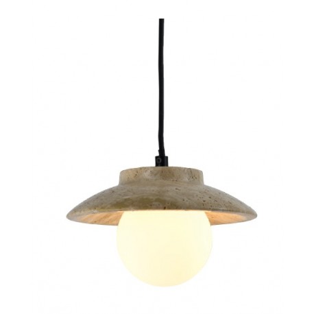 4093 InLight Κρεμαστό φωτιστικό γκρι από travertine marble 1XG9 D:20 x 12.5cm (4093)