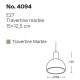 4094 InLight Κρεμαστό φωτιστικό γκρι από travertine marble 1XΕ27 D:15 x 12.5cm (4094)