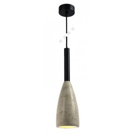 4091 InLight Κρεμαστό φωτιστικό γκρι από travertine marble 1XΕ27 D:10 x 35cm (4091)
