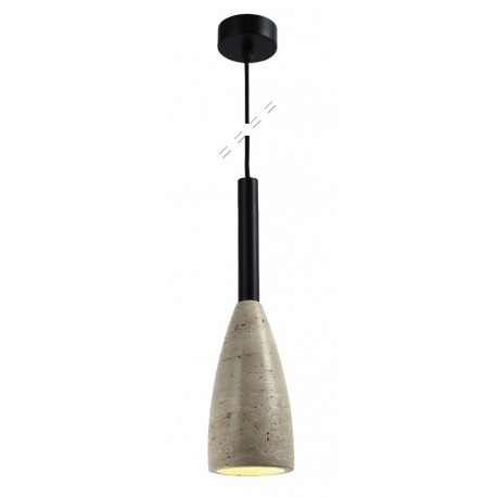4091 InLight Κρεμαστό φωτιστικό γκρι από travertine marble 1XΕ27 D:10 x 35cm (4091)