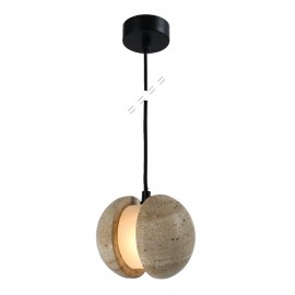4092 InLight Κρεμαστό φωτιστικό γκρι από travertine marble 1XG9 D:13 x 14cm (4092)