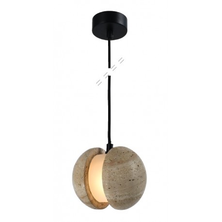 4092 InLight Κρεμαστό φωτιστικό γκρι από travertine marble 1XG9 D:13 x 14cm (4092)