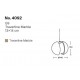 4092 InLight Κρεμαστό φωτιστικό γκρι από travertine marble 1XG9 D:13 x 14cm (4092)