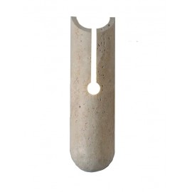 43066 InLight Επιτοίχιο φωτιστικό γκρι από travertine marble 1XG9 D:10 x 35cm (43066)