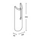 43066 InLight Επιτοίχιο φωτιστικό γκρι από travertine marble 1XG9 D:10 x 35cm (43066)