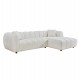 ΚΑΝΑΠΕΣ ΓΩΝΙΑ (ΔΕΞΙΑ) LYKKE HM3326.02R ΕΚΡΟΥ ΥΦΑΣΜΑ 280x89-165(η γωνία)x70Υεκ
