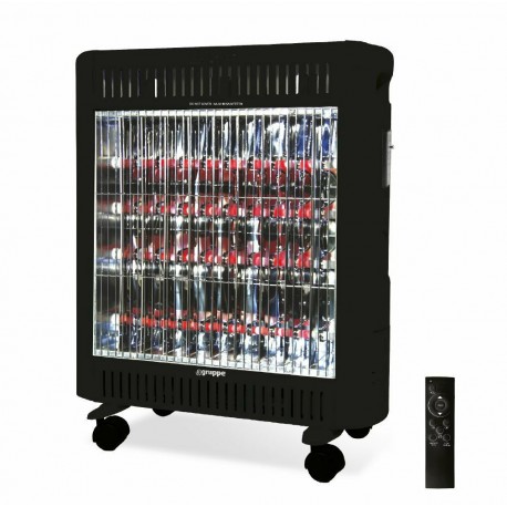 Gruppe NDS-24A Σόμπα Χαλαζία με Θερμοστάτη Μαύρη 2400W