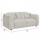 ΚΑΝΑΠΕΣ 2-ΘΕΣΙΟΣ JUNOA HM3334.02 ΕΚΡΟΥ ΥΦΑΣΜΑ 172x89x74Υεκ