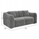 ΚΑΝΑΠΕΣ 2-ΘΕΣΙΟΣ JUNOA HM3334.01 ΓΚΡΙ ΥΦΑΣΜΑ 172x89x74Υεκ