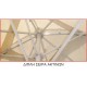 05-0095 ΟΜΠΡΕΛΑ 4X4X3,88m ΤΗΛΕΣΚΟΠΙΚΗ OFF WHITE ALUM. 8ΑΚΤ.17X27X1.2mm ΙΣΤΟΣ 1Φ.60Χ1.6mm