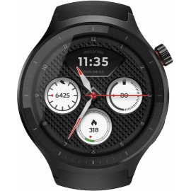 Motorola Moto Watch Aluminium 47mm με Παλμογράφο (Matte Black with PANTONE Volcanic Ash Band)