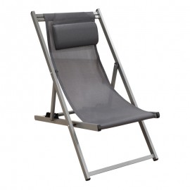 34-0047-1 DEVIN ΣΕΖΛΟΝΓΚ GREY ΑΛΟΥΜΙΝΙΟΥ 58X95-102X78-95εκ.