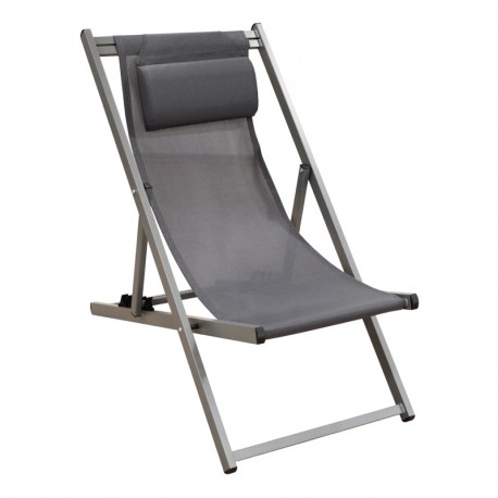 34-0047-1 DEVIN ΣΕΖΛΟΝΓΚ GREY ΑΛΟΥΜΙΝΙΟΥ 58X95-102X78-95εκ.