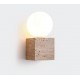 43063 InLight Επιτοίχιο φωτιστικό γκρι από travertine marble 1XG9 D:10 x 20cm (43063)