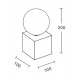 43063 InLight Επιτοίχιο φωτιστικό γκρι από travertine marble 1XG9 D:10 x 20cm (43063)