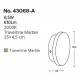43068-A InLight Επιτοίχιο φωτιστικό γκρι από travertine marble LED 6.5W D:25cm (43068-A)