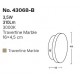 43068-B InLight Επιτοίχιο φωτιστικό γκρι από travertine marble LED 3.5W D:16cm (43068-B)