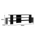 120-000679 Έπιπλο τηλεόρασης Lenour pakoworld sonoma με μαύρο 150x35x45εκ