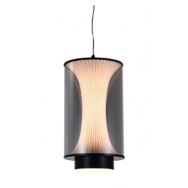 4085-B-Smoke Inlight Κρεμαστό φωτιστικό  LED απο μαύρο μέταλλο και φιμέ γυαλί, 15x29cm, 2970LM (4085-B-Smoke)