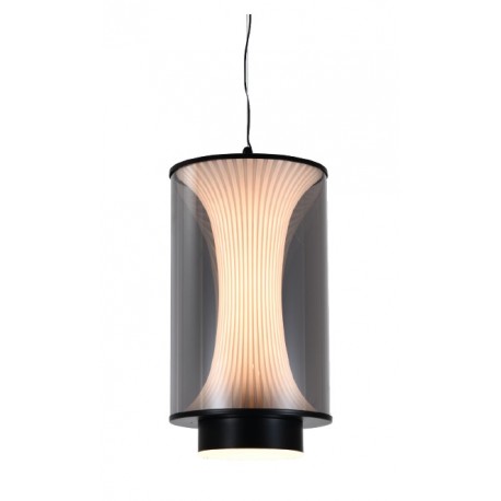 4085-B-Smoke Inlight Κρεμαστό φωτιστικό  LED απο μαύρο μέταλλο και φιμέ γυαλί, 15x29cm, 2970LM (4085-B-Smoke)