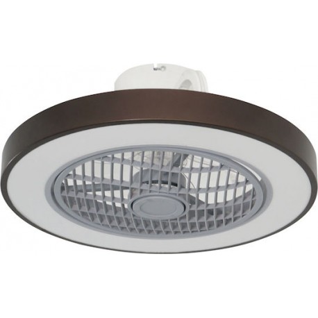 Gruppe CMBF-FS6008 Ανεμιστήρας Οροφής 50cm με Φως και Τηλεχειριστήριο Dark Wood