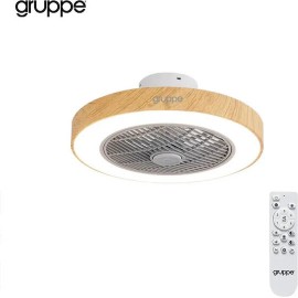 Gruppe CMBF-FS6008 Ανεμιστήρας Οροφής 50cm με Φως και Τηλεχειριστήριο Light Wood