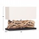 ΕΠΙΤΡΑΠΕΖΙΟ ΟΡΘΟΓΩΝΙΟ ΦΩΤΙΣΤΙΚΟ TWIGGY HM4432 DRIFTWOOD & ΛΕΥΚΟ ΚΑΠΕΛΟ 50x16,5x38Υεκ.