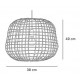 4104-A InLight Κρεμαστό φωτιστικό από ρατάν 1XE27 D:38x49cm (4104-A)