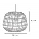 4104-B InLight Κρεμαστό φωτιστικό από ρατάν 1XE27 D:30x40cm (4104-B)