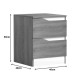230-000135 Κομοδίνο Verena pakoworld sonoma-λευκό 40x40x50εκ