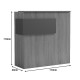 230-000185 Γραφείο reception Optima pakoworld με led sonoma-ανθρακί 110x40x110εκ