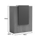 230-000189 Γραφείο reception Zowel pakoworld με led sonoma-λευκή όψη μαρμάρου 90x40x110εκ
