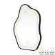 384-000028 Καθρέπτης Bloby pakoworld με led αλουμίνιο μαύρο 50x4x70εκ